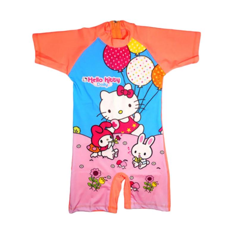 Jual Nice Motif Hello Kitty Baju Renang Anak Orange 