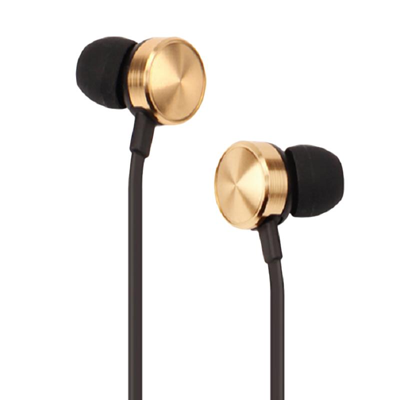 Jual Vivan VE-M50 3.5mm Earphone with Mic - Hitam Gold