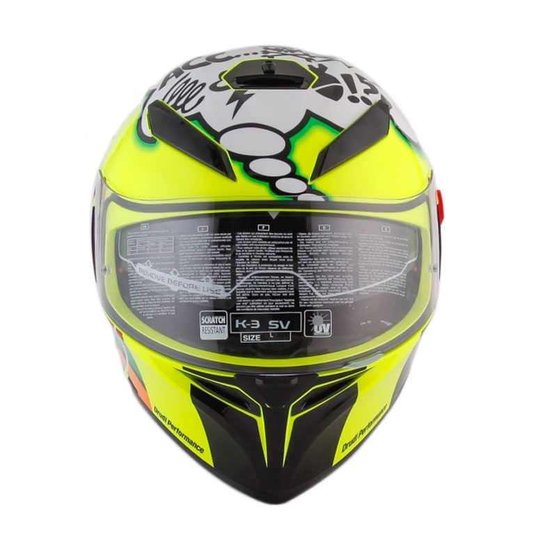 Jual AGV K3 SV TOP MISANO Helm Full Face M Stabilo Green di