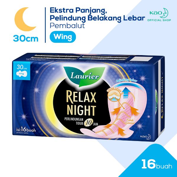 Jual Laurier Relax Night Pembalut Wanita Wing [30cm/ 16s] Online