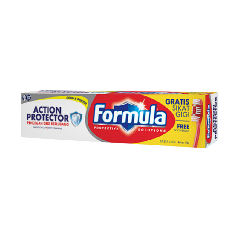 Jual Formula Action Protector Pasta Gigi 190 Gr Free Sikat Gigi Online Desember 2020 Blibli