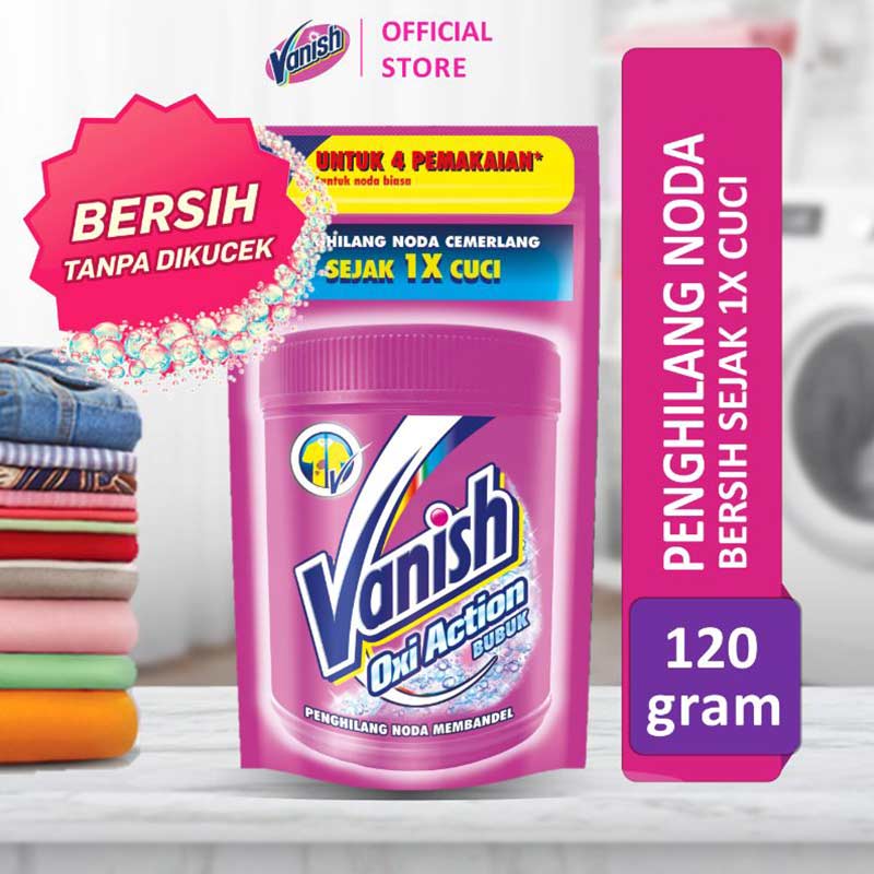   Vanish  Penghilang Noda  Pakaian Powder 120 Gr Terbaru 