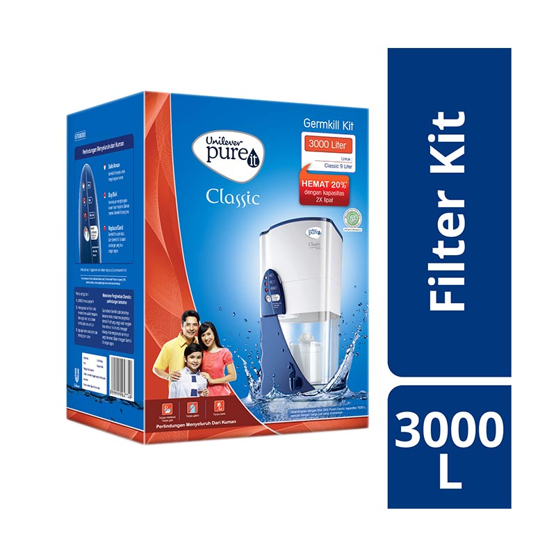 Jual Unilever Pureit Germkill Kit Filter Classic 9L [3000L