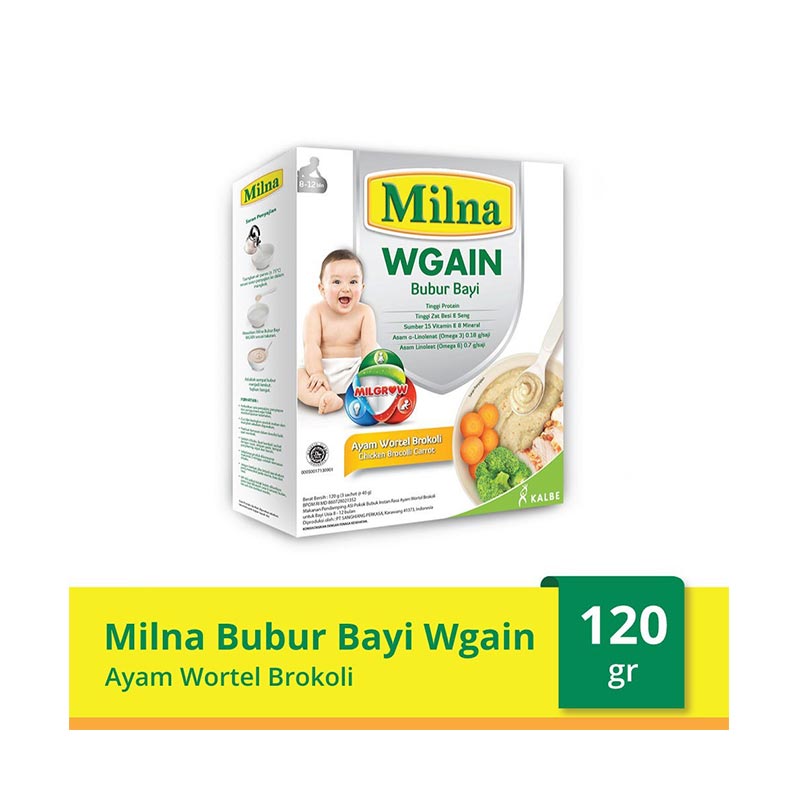 Jual Milna Bubur Bayi Penambah Berat Badan Ayam Wortel Brokoli 9m Makanan Bayi Murah Mei 2021 Blibli