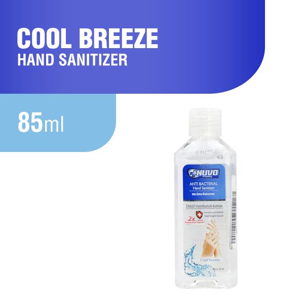 J   ual Nuvo Hand Sanitizer Cool Breeze Blue [85ml] Terbaru