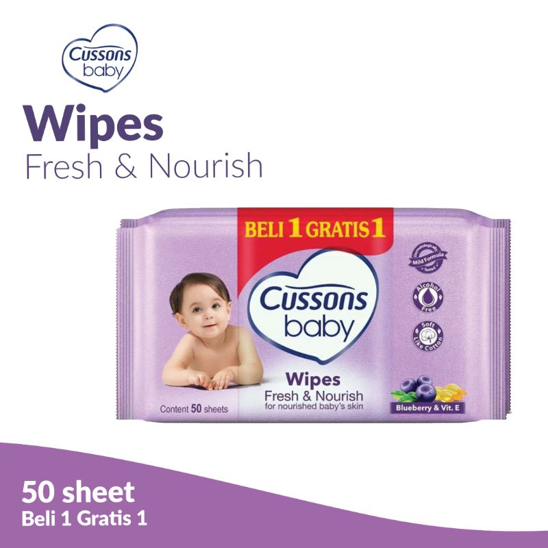 Cussons Baby Wipes Fresh Nourish 50 s
