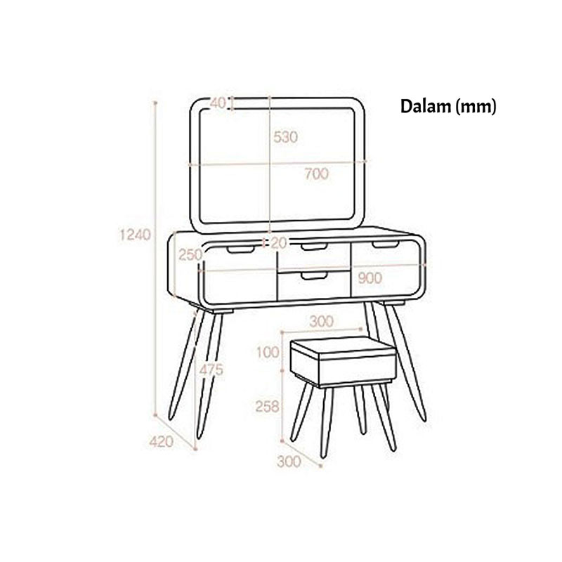 Jual The Olive House Helsinki  Console Oak Set Meja  Rias  