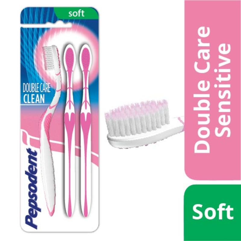 Jual Pepsodent  Double Care Sensitive Sikat  Gigi  Soft 