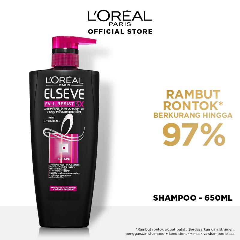 Jual L'Oreal Paris Hair Care Fall Resist 3x Shampoo [650 mL/1PCS] di
