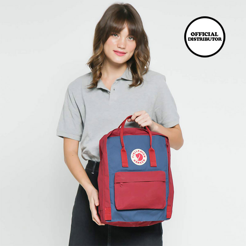 Jual Fjallraven Kanken Tas Ransel Royal Blue Ox Red di Seller