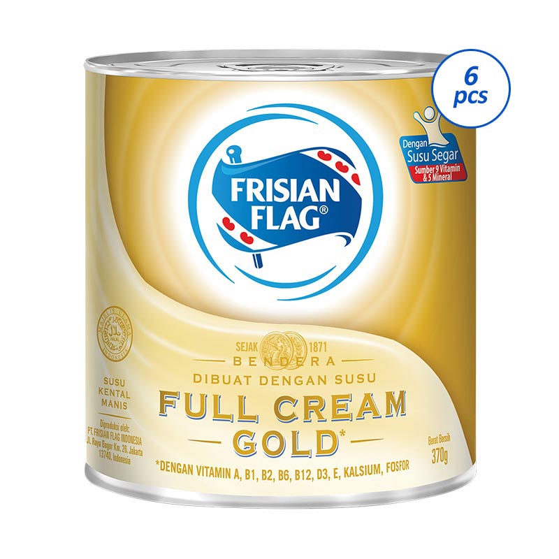 Jual Frisian Flag Susu Kental Manis Gold Kaleng [370gr/6 pcs] Halal di