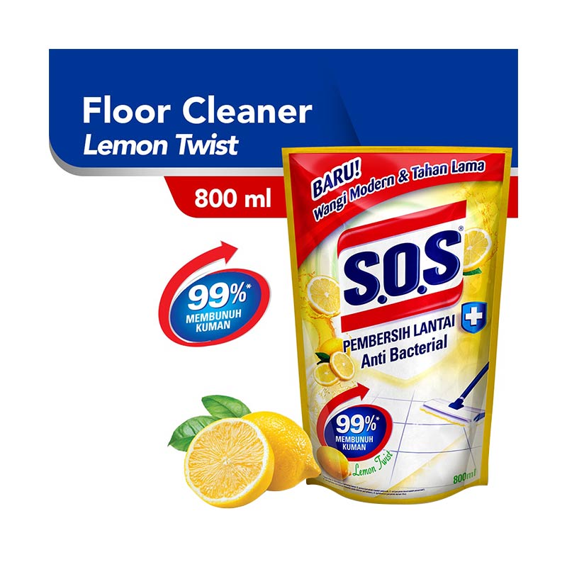 Jual SOS Pembersih Lantai Lemon Twist Refill Yellow [800