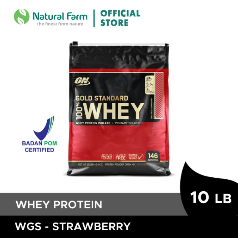 Jual Optimum Nutrition 100 Whey Gold standard Strawberry [10 Lbs] di Seller Nutrindo (BigBang