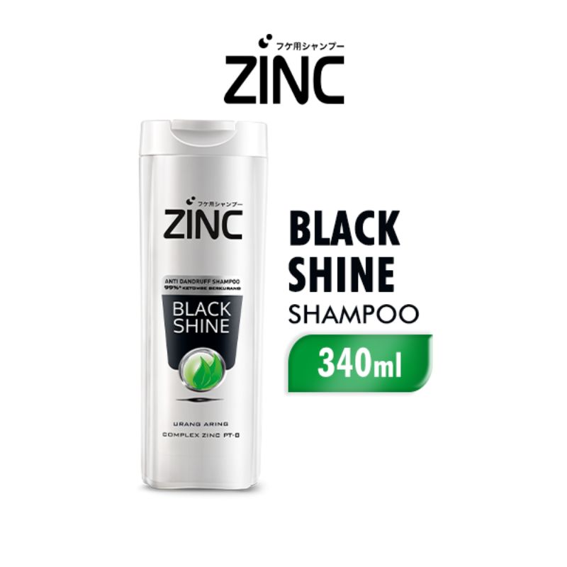 Promo Zinc Black Shine Bottle Shampoo [340 mL] Diskon 30 di Seller
