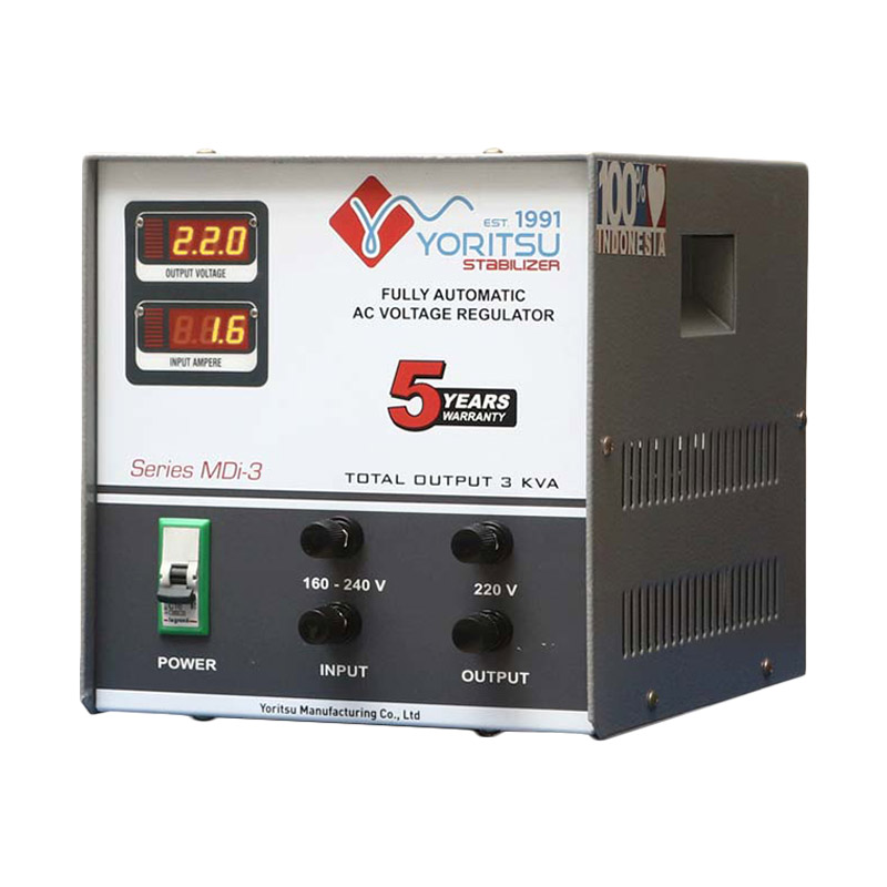 Yo Ritsu Promo Yoritsu Digital 3 KVA 1 Phase Stabilizer Diskon 39% di Seller ...
