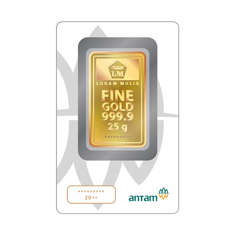 Jual Antam Logam Mulia Keping Emas 25 G 999 9 Fine Gold Certificate Murah Mei 2021 Blibli 