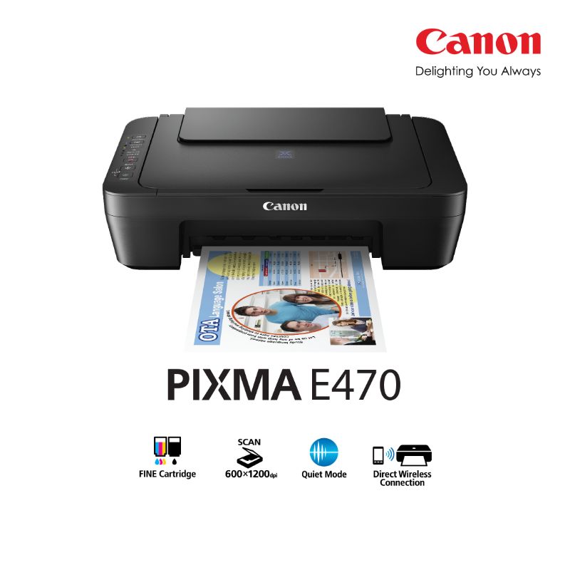Jual Canon E470 Multifunction Inkjet Printer di Seller WAHANA SUPER