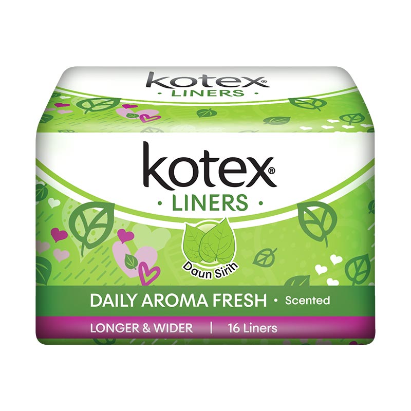 Jual Kotex Fresh Liner Longer & Wider Betel Leaf Pantyliner [16 Pads