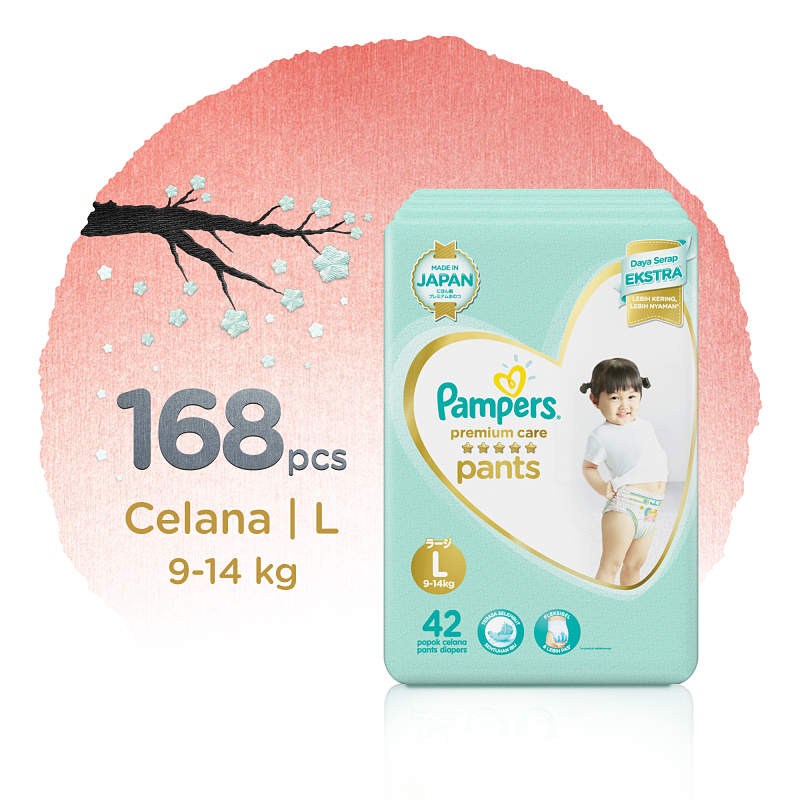 Jual Pampers Popok Celana L 4x42 Premium Care - Popok Bayi