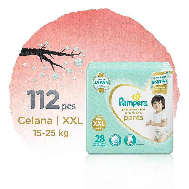 Jual Pampers Popok Celana XXL 4x28 Premium Care - Popok