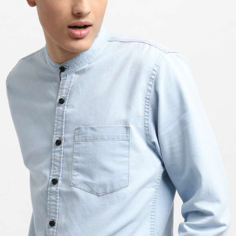 Jual Vengoz Kemeja Denim Pria - Blue 