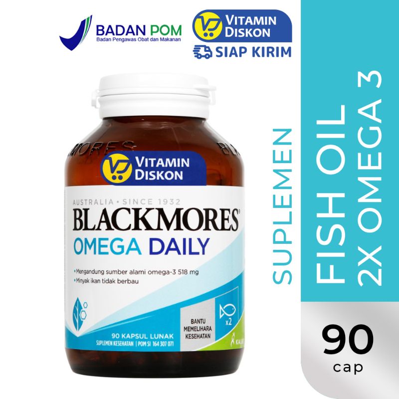 Promo Blackmores Omega Daily Concentrated Fish Oil BPOM Kalbe 90 Caps