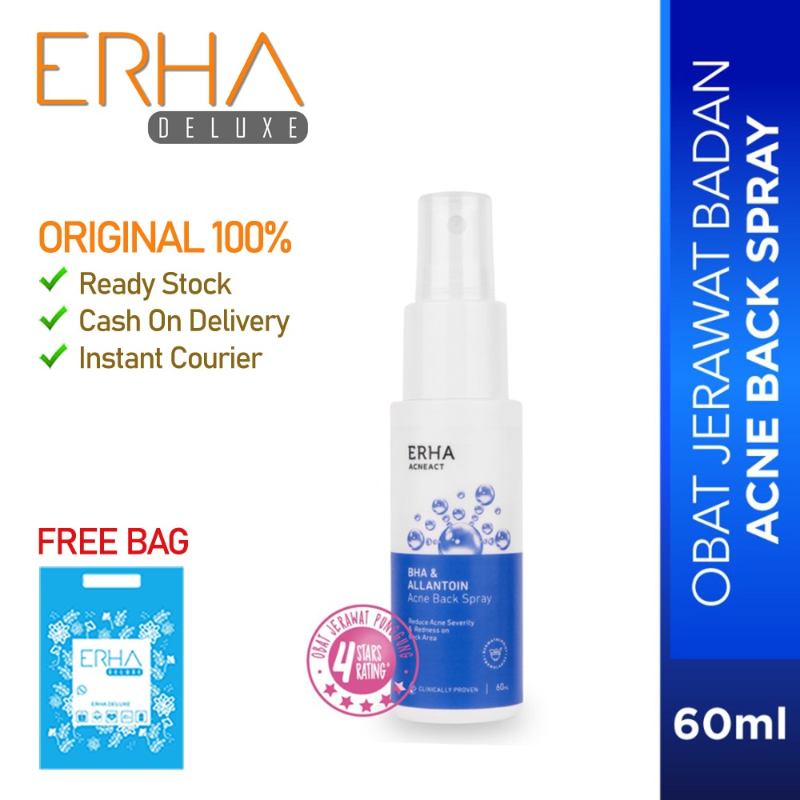 Promo ERHA ACNE BACK SPRAY, MENGHILANGKAN JERAWAT PUNGGUNG 60 ml / NEW