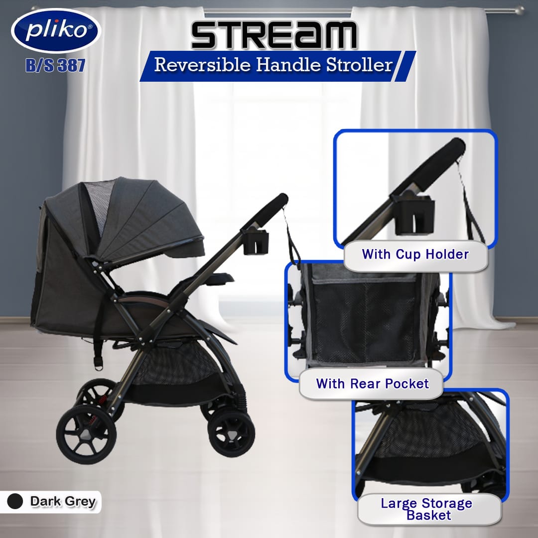 Pliko 387 Stream Dark Grey Kereta Dorong Bayi Terbaru Agustus 2021 Harga Murah Kualitas Terjamin Blibli