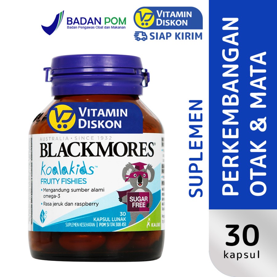 Promo Blackmores Kids Fruity Fishies Bpom Kalbe 30 Caps Minyak Ikan