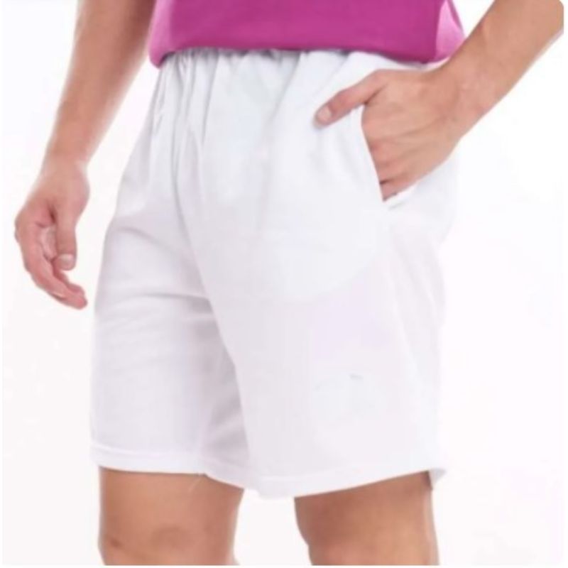 Promo Celana Olahraga Pendek Warna Putih UA01 - White XL Diskon 6% di