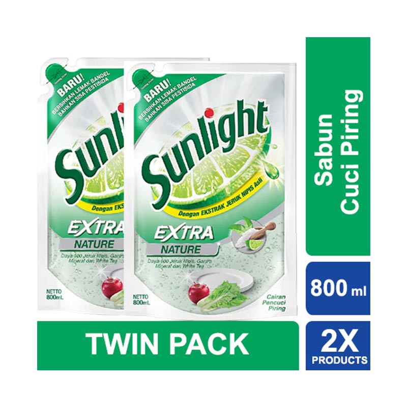 Jual Sunlight Sabun Cuci Piring Extra Nature Refill [800