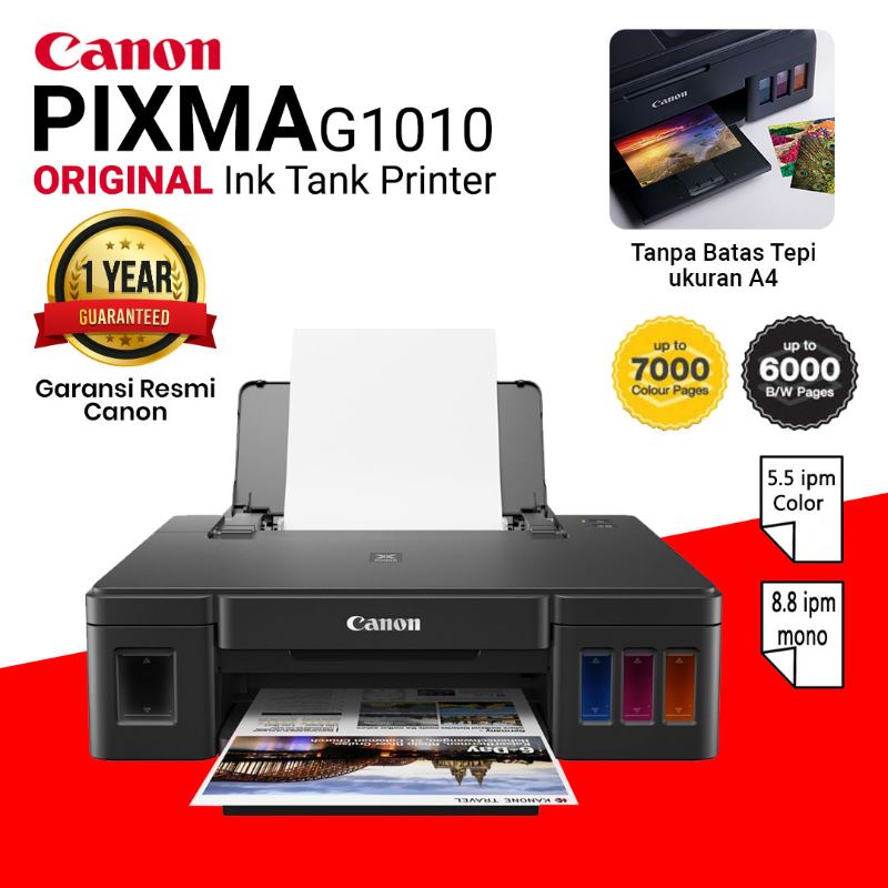 Jual Printer CANON G1010 Ink Tank Printer, Murah, Tinta Ori, Bergaransi