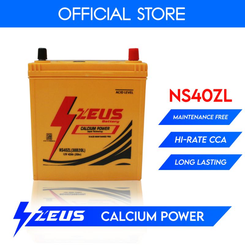 Jual Aki Mobil BRV, YRV, KIA Visto Merek Zeus Battery NS40ZL Calcium