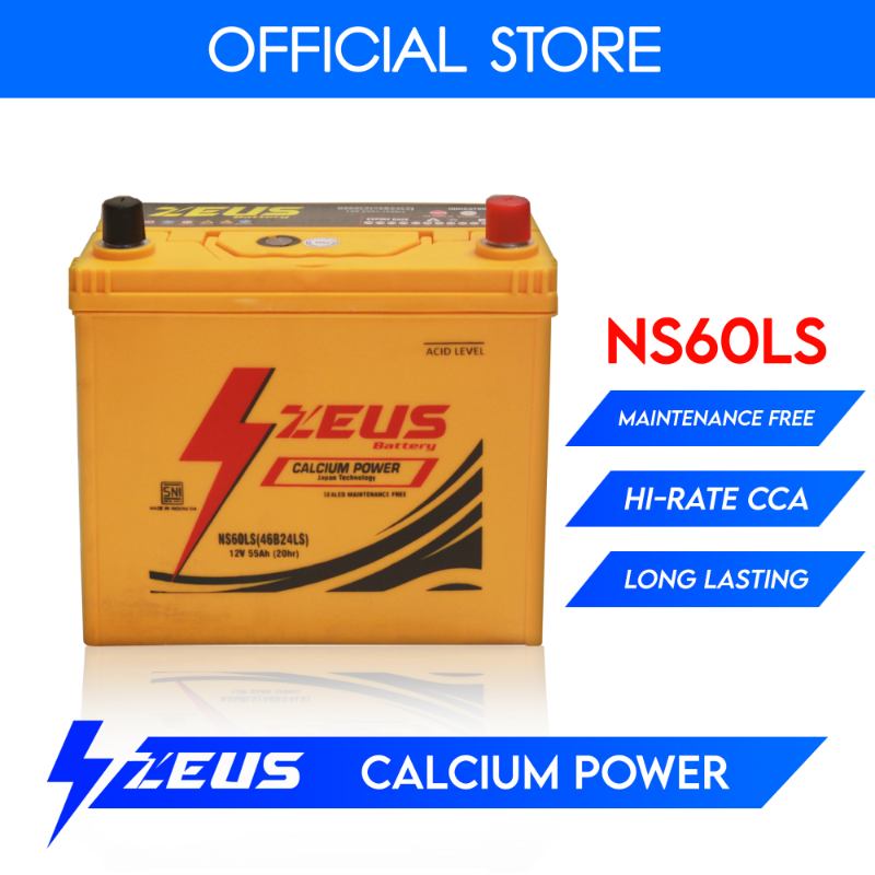 Jual Aki Mobil Mitsubishi Grandis Zeus Battery NS60LS (46B24LS) Calcium