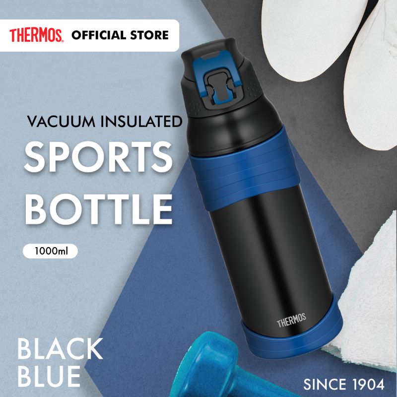 Jual Thermos Sports Bottle Vacuum Black Blue 1L (FJC1000BKBL) di