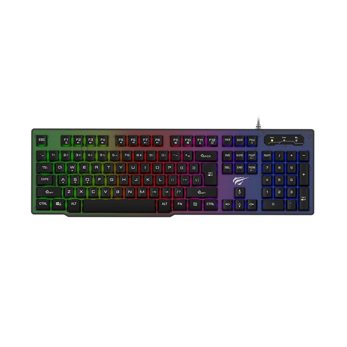 Jual Havit HVKB414L Backlit Multi Function Gaming Keyboard Black di
