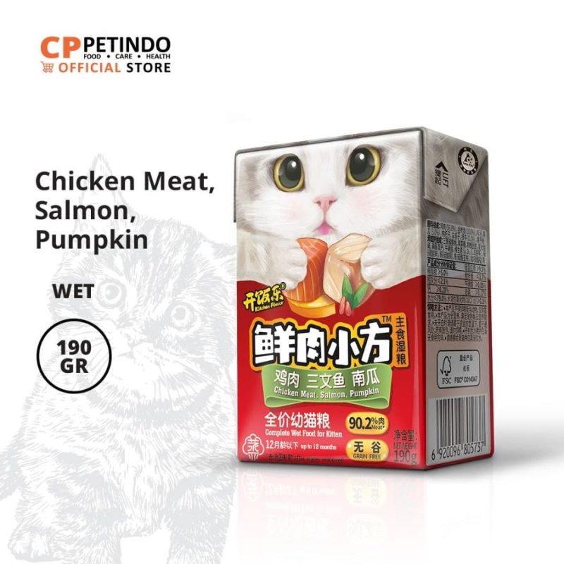Jual Cppetindo Kitchen Flavor Kitten Wetfood Chicken Salmon Pumpkin 190gr Terbaru Juli 2021 Blibli