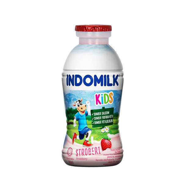 Jual INDOMILK UHT STRAWBERRY 190 ML SUSU di Seller Hypermart Batu