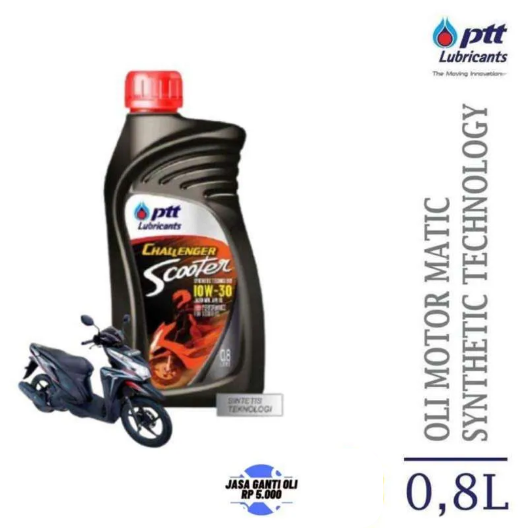 Jual Ptt Lubricants Challenger Scooter Sae 10w30 [0,8l] Oli Motor Di