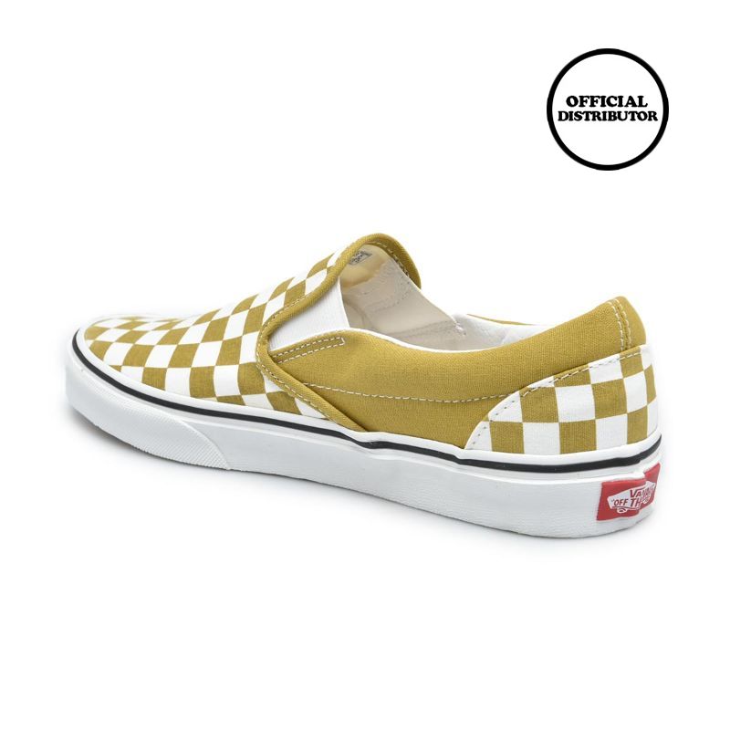 olive checkered vans