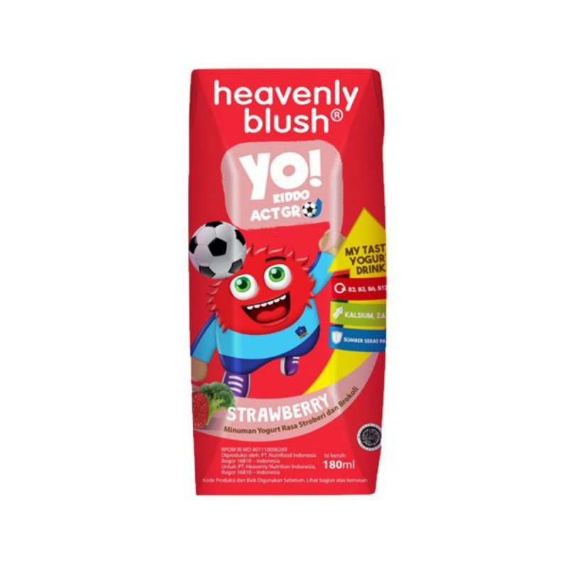 Promo HEAVENLY BLUSH YO YOGURT DRINK STRAWBERRY BROCCOLI 180 ML Diskon