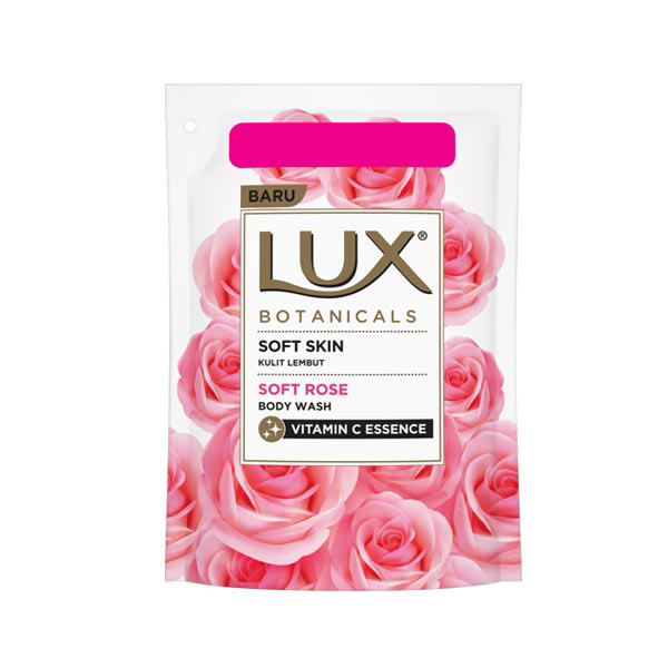 Jual LUX BODY WASH PINK SOFT ROSE LIQUID REFILL 400 ML di Seller