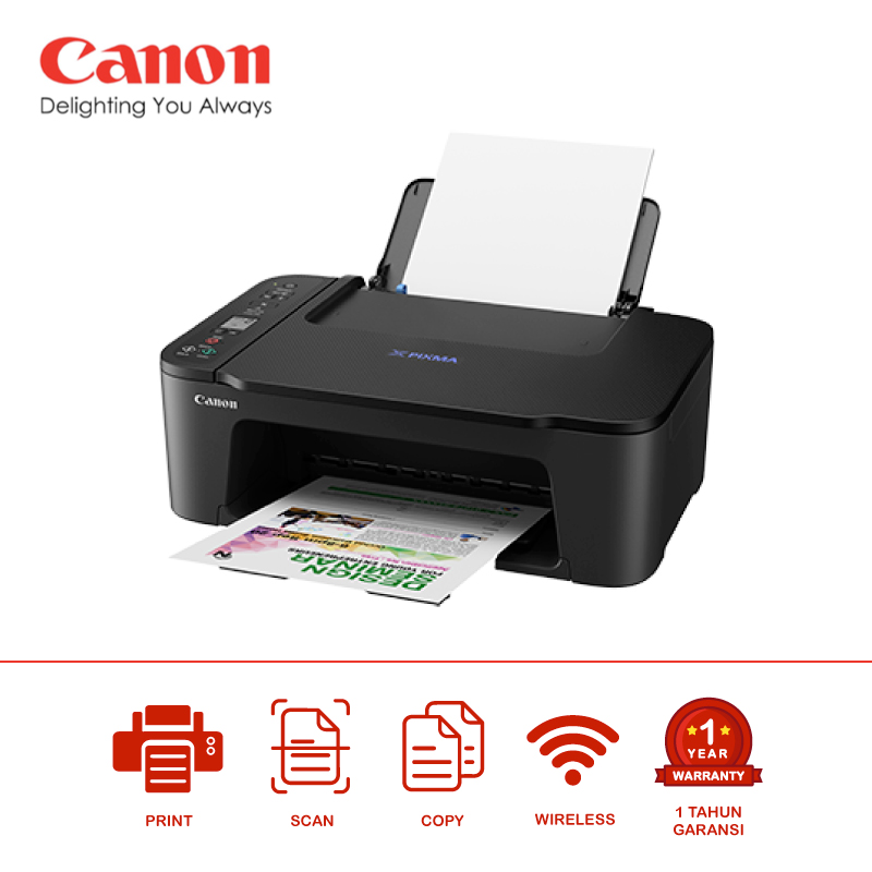 canon pixma e 3470 compact wireless all in one with lcd for low cost printer print scan copy wifi
