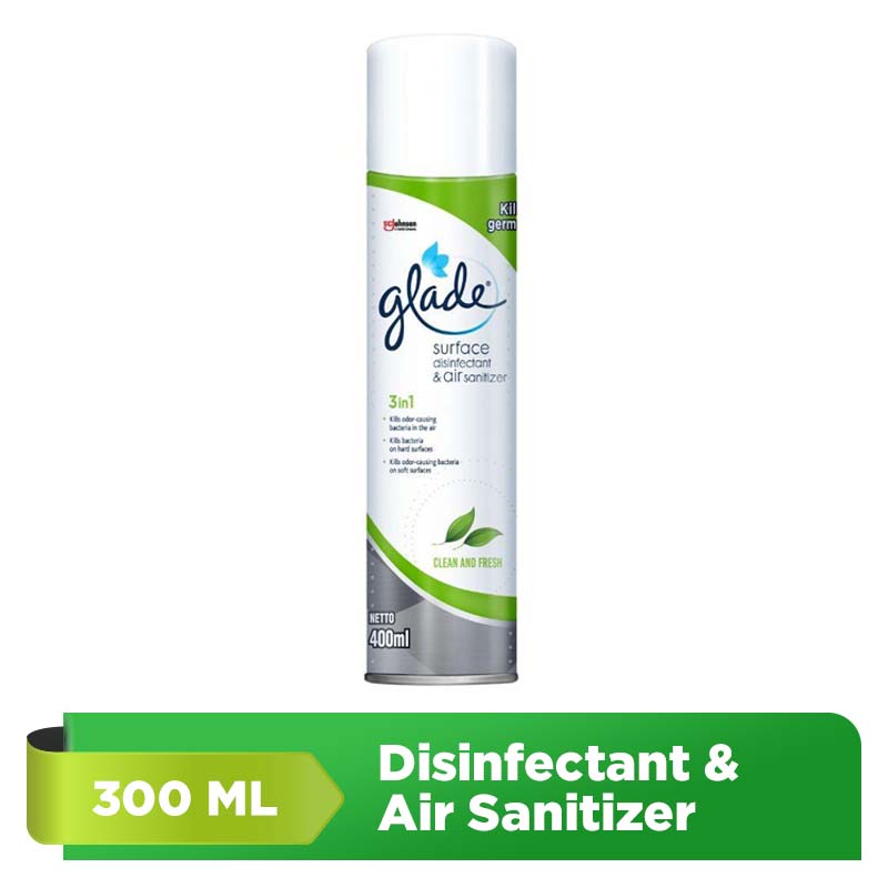 Glade 3 in 1 Surface Disinfectant Air Sanitizer 400 mL