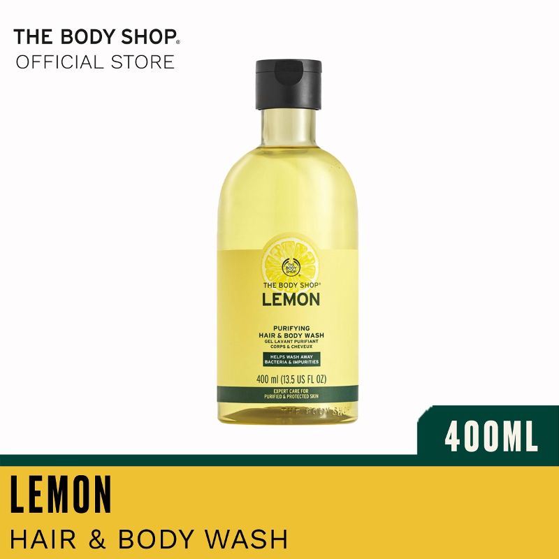 Jual The Body Shop Lemon Hair & Body Wash Shower Gel [400 mL] di Seller