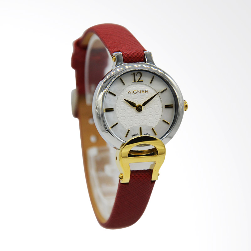 Jual Aigner A24255A Pesaro Leather Jam Tangan Wanita - Red 