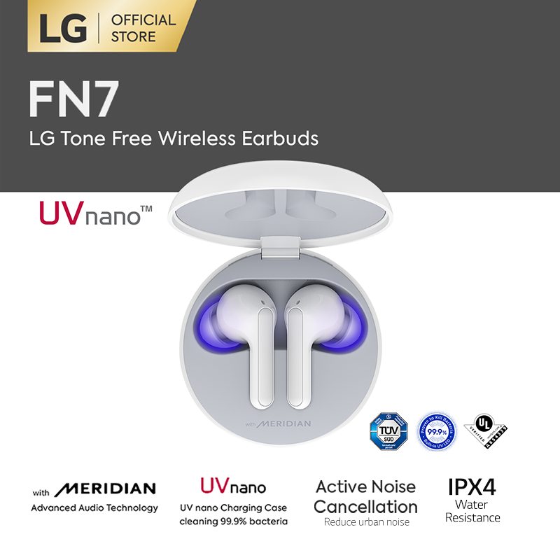 Promo LG TONE Free FN7 TWS - White [Active Noise Cancelling/Meridian  Sound/UVNano 99.9% Bacteria Free/18 hrs Battery] di Seller Blibli.com -  Kota Jakarta Barat, DKI Jakarta | Blibli