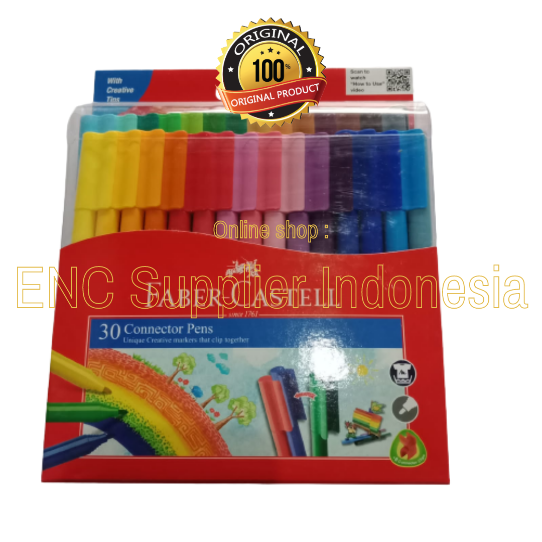 Jual faber castell 30w connector pen 30 warna fabercastell spidol color