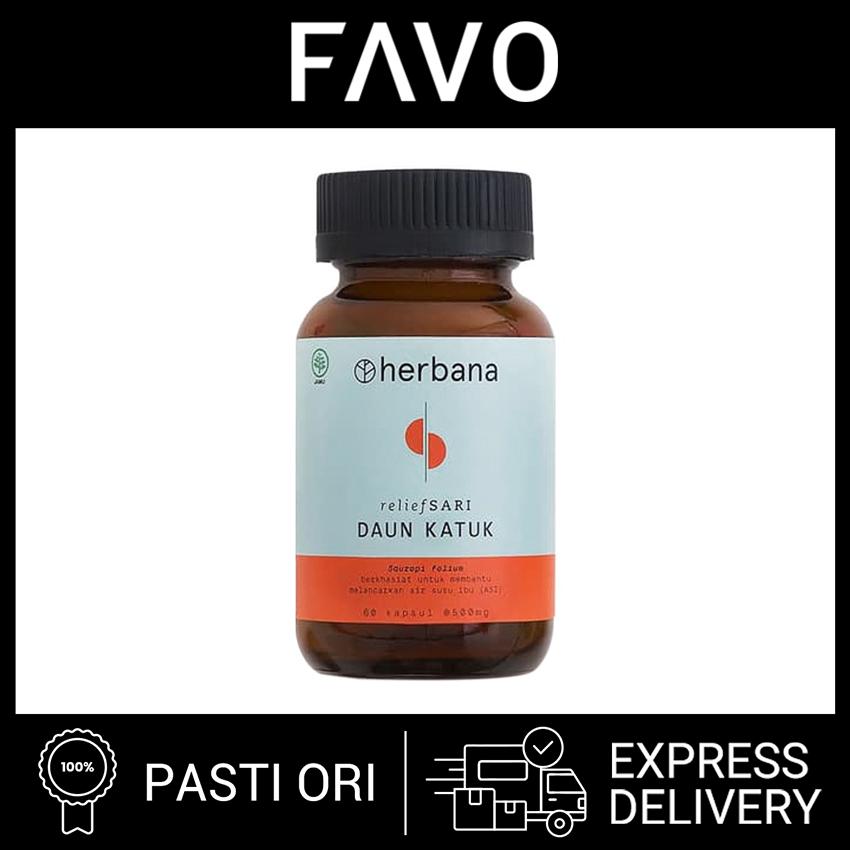 Jual Herbana Relief Sari Daun Katuk 60 Kapsul Suplemen Pelancar ASI