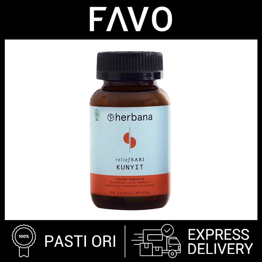Promo Herbana Relief Sari Kunyit 60 Kapsul Obat Anti Peradangan